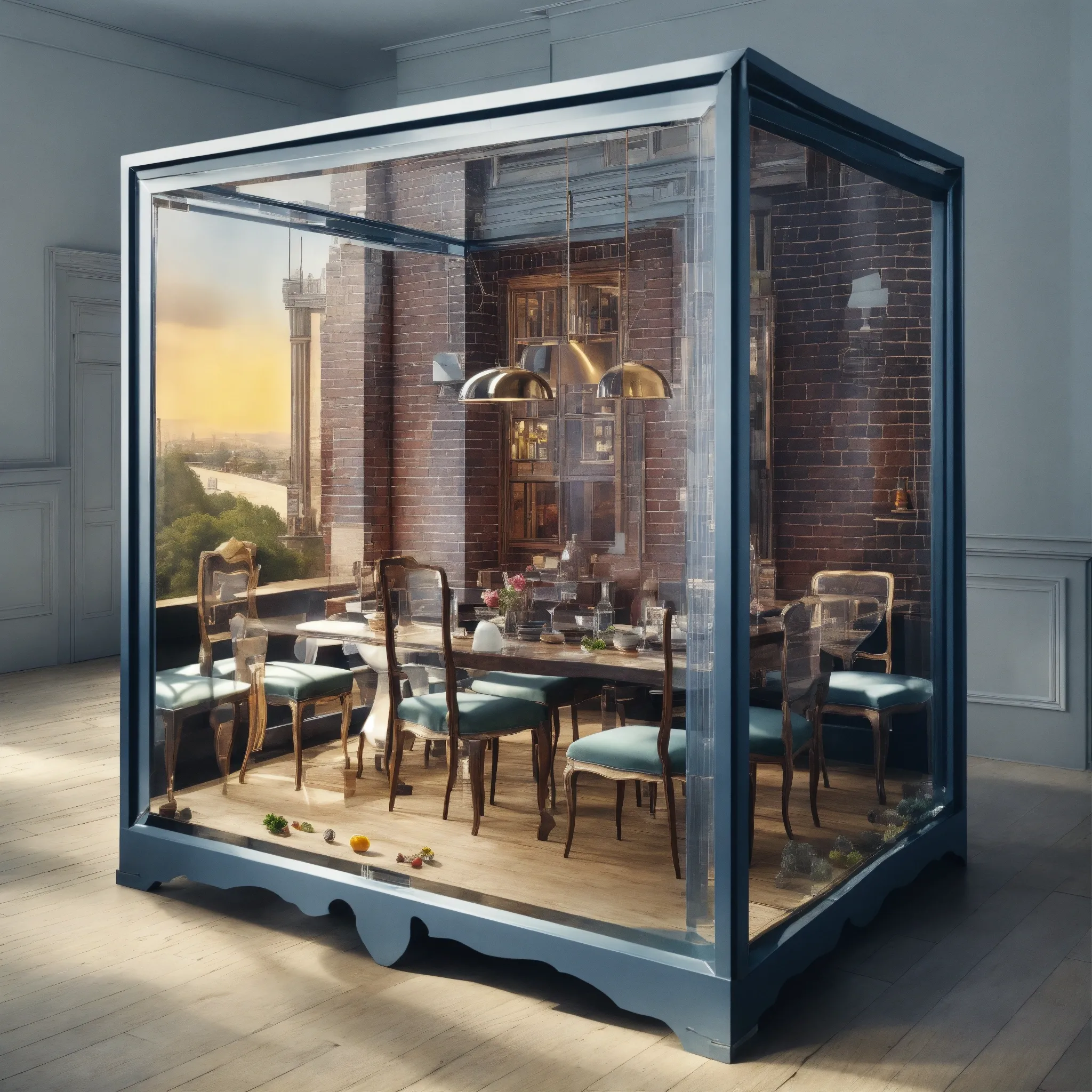 Space-efficient furniture arrangement